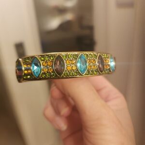 Heidi Daus Green and Blue Crystal Bracelet